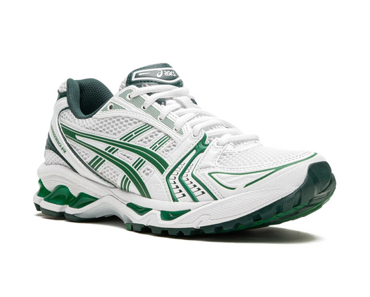 ASICS Gel-Kayano 14 „Leprechaun” – metaliczne zielone trampki Performance | Luxem szwajcarski