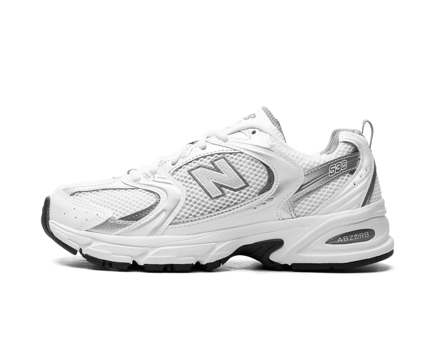 New Balance 530 White Silver Metallic Sneakers – Retro Running Icon | Luxem Swiss