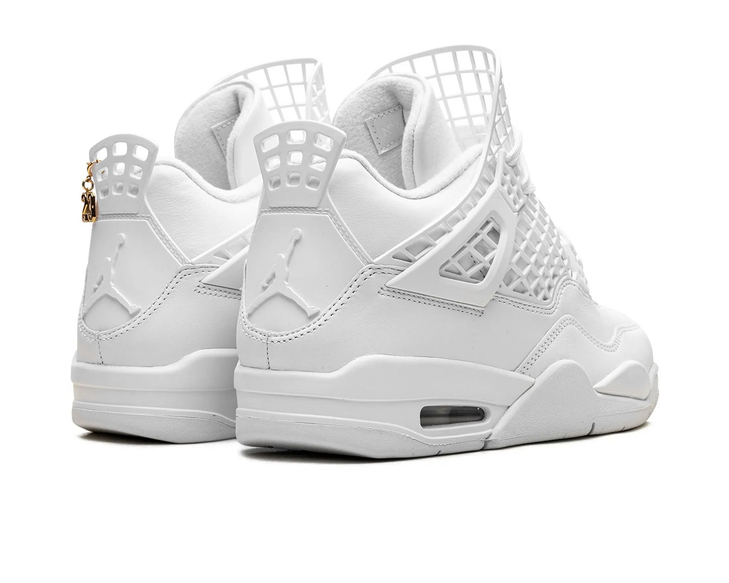 Air Jordan 4 « Net – Blanc/Or métallisé/Phantom » – Édition cuir blanc premium | Luxem Swiss
