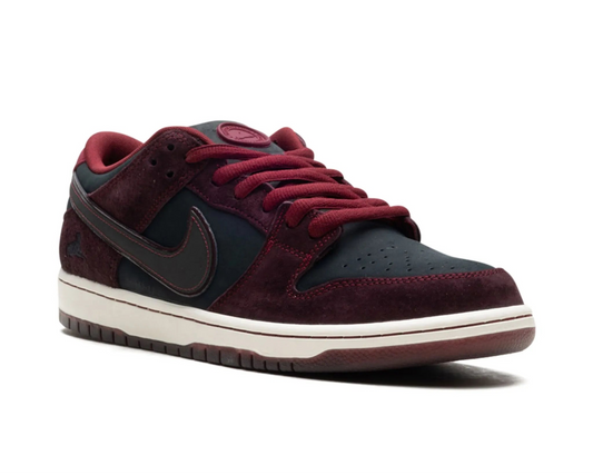 Nike x Riot Skateshop SB Dunk Low "Mahogany/Dark Beetroot/Team Red/Sail/Night Maroon" sneakers