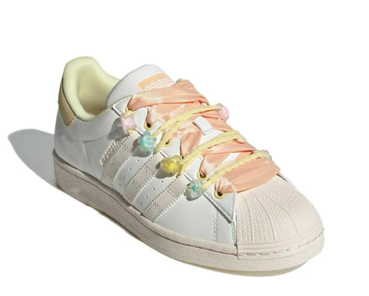 Buty do deskorolki Adidas Originals SUPERSTAR Low Top damskie w kolorze biało-żółtym
