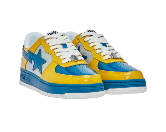 A Bathing Ape - BAPE Sta Yellow / Blue / White Low Top Sneakers