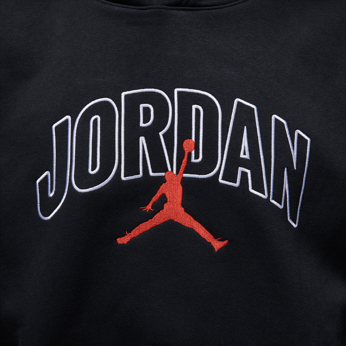 Jordan Brooklyn Fleece Men's Oversized Pullover Hoodie Black/Gym Red – IB7241-010-S – product view 4