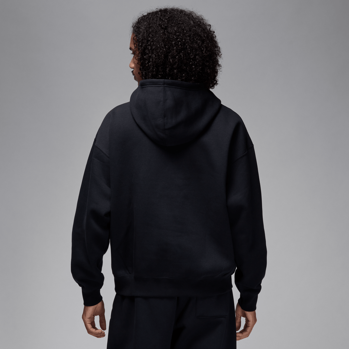 Jordan Brooklyn Fleece Men's Oversized Pullover Hoodie Black/Gym Red – IB7241-010-S – product view 2
