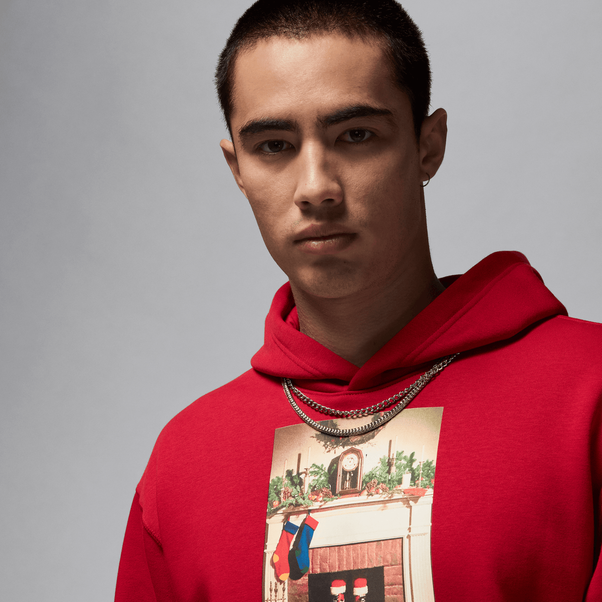 Jordan Jumpman "Chimney" Men's Fleece Pullover Hoodie Gym Red/Black – HQ5654-687-XS – product view 3