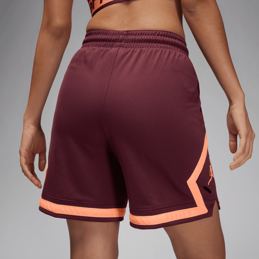 Jordan Sport Women's Diamond Shorts Night Maroon/Night Maroon/Orange Pulse/Orange Pulse – FB4588-681-XS – product view 2