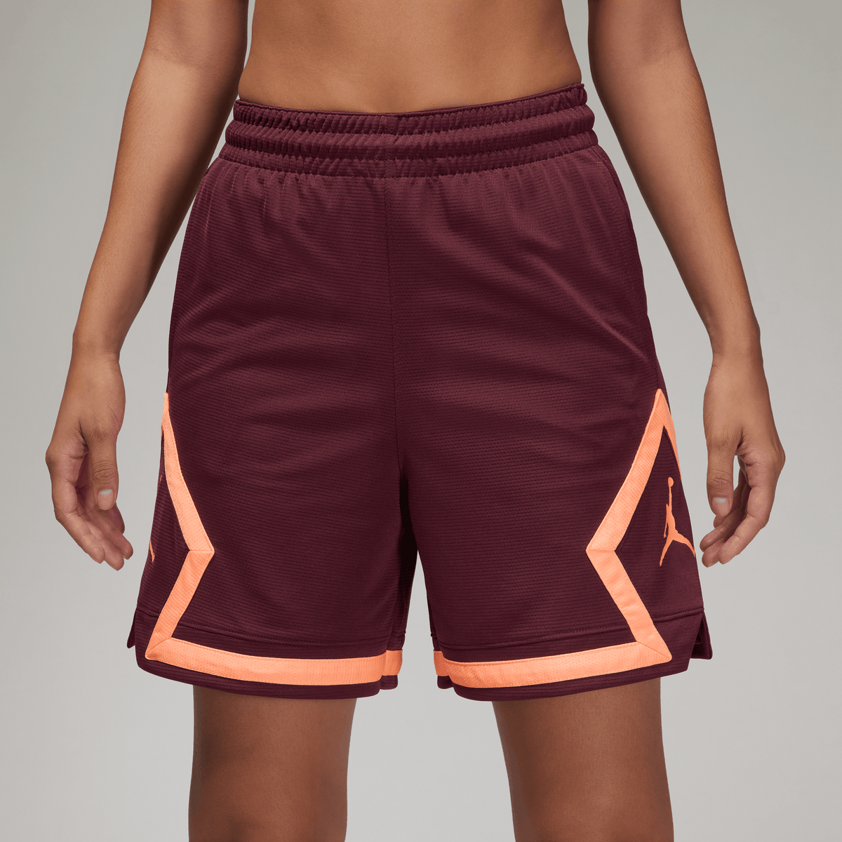 Jordan Sport Women's Diamond Shorts Night Maroon/Night Maroon/Orange Pulse/Orange Pulse – FB4588-681-XS – product view 3