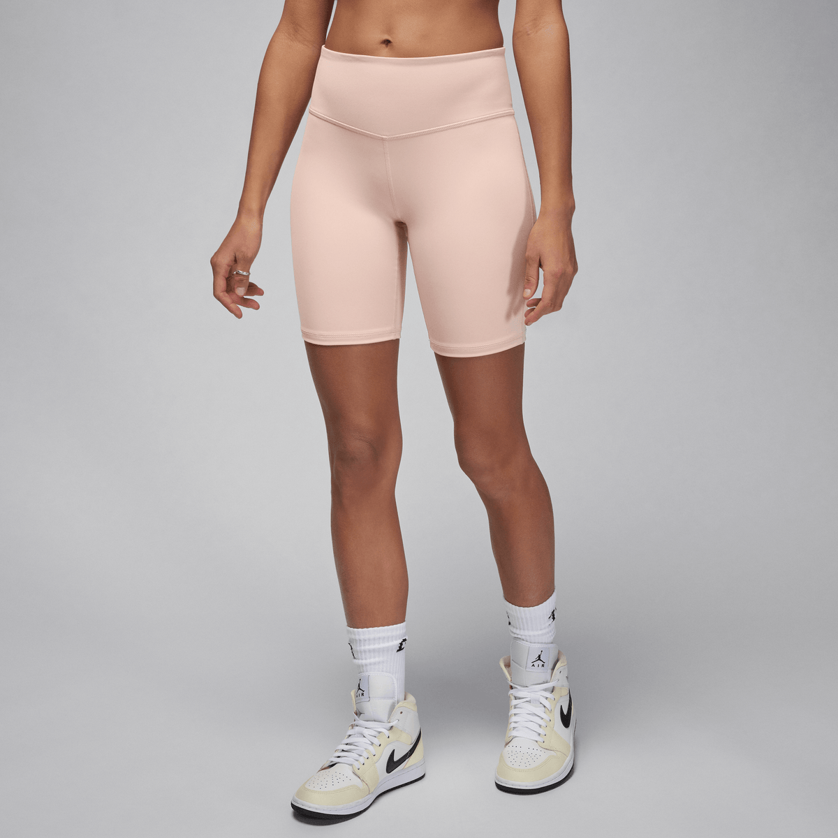 Jordan Sport Women's High-Waisted 7" Bike Shorts Particle Beige/White – FN7325-207-XS – product image