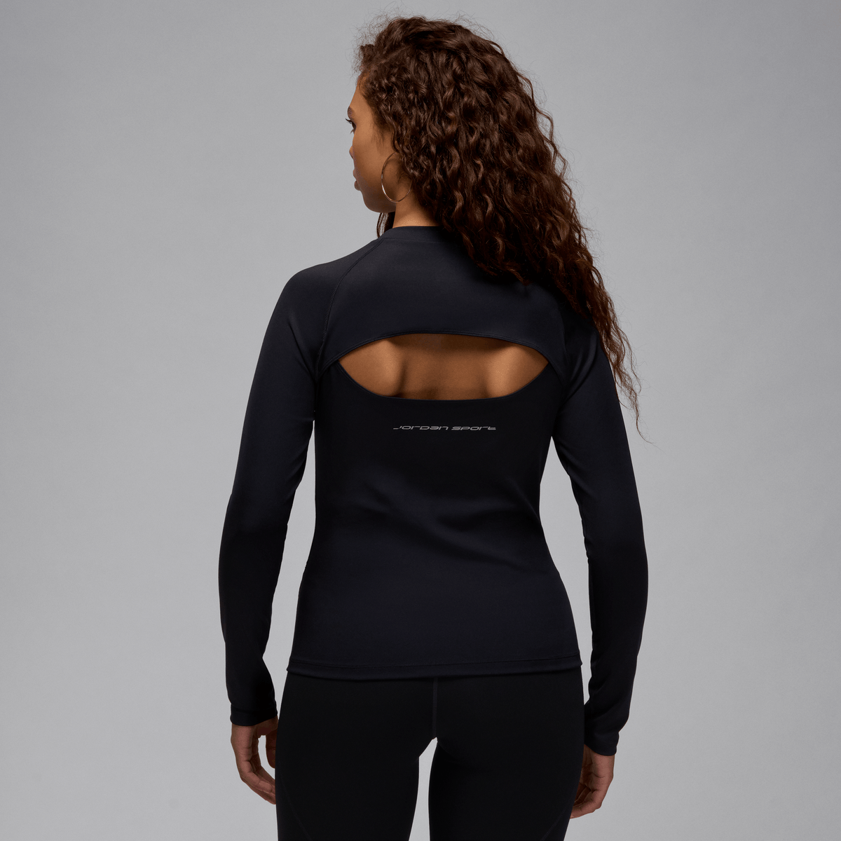 Jordan Sport Women's Long-Sleeve Bodycon Top Black – FV6930-010-XS – product view 2