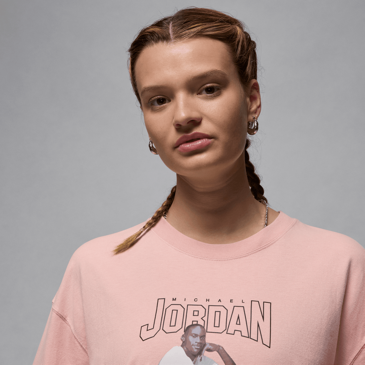 Jordan Women's Oversized Graphic T-Shirt Pink Glaze – FN5703-607-XS – product view 3