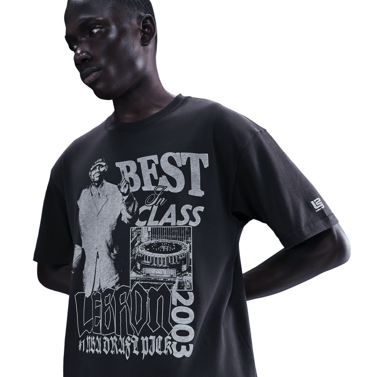 LeBron 'Best In Class' Men's Basketball T-Shirt Off-Noir – IH8542-045-XL – product view 3
