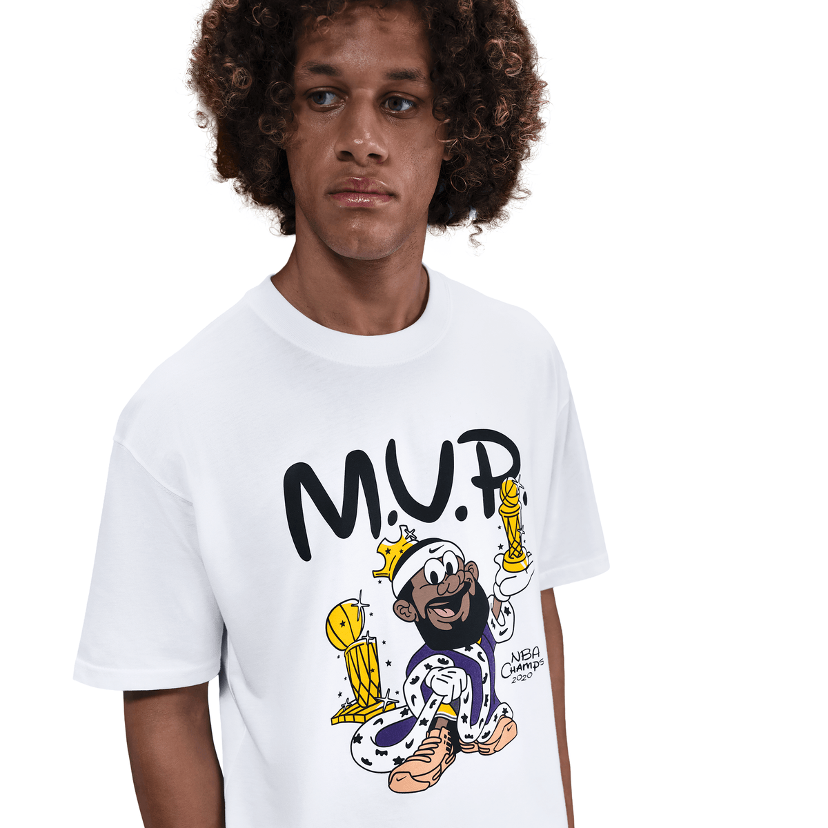 LeBron 'Bubble Boy' Men's Basketball T-Shirt White – IH8546-100-S – product view 3