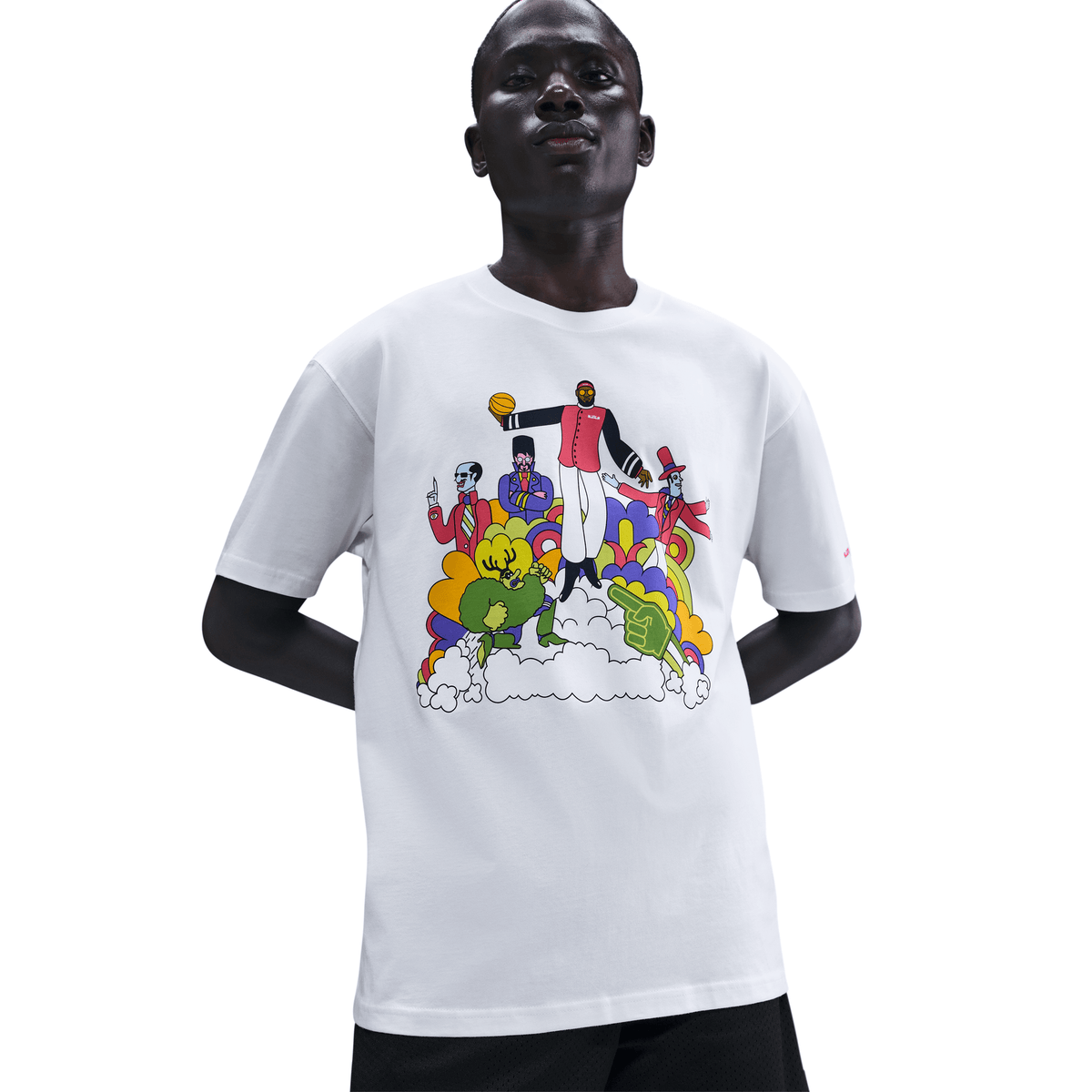 LeBron 'Heat Wave' Men's Basketball T-shirt White – IH8570-100-S – product view 3