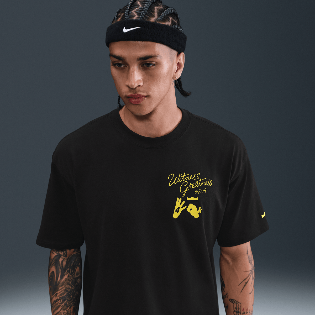 LeBron "Uncharted" Men's Max90 Basketball T-Shirt Black – IH8536-045-S – product view 4