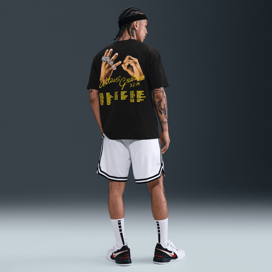 LeBron "Uncharted" Men's Max90 Basketball T-Shirt Black – IH8536-045-S – product view 2