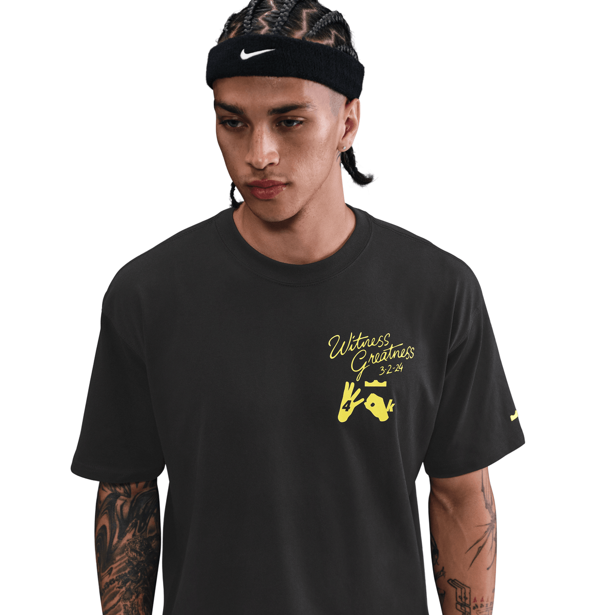LeBron "Uncharted" Men's Max90 Basketball T-Shirt Black – IH8536-045-S – product view 3