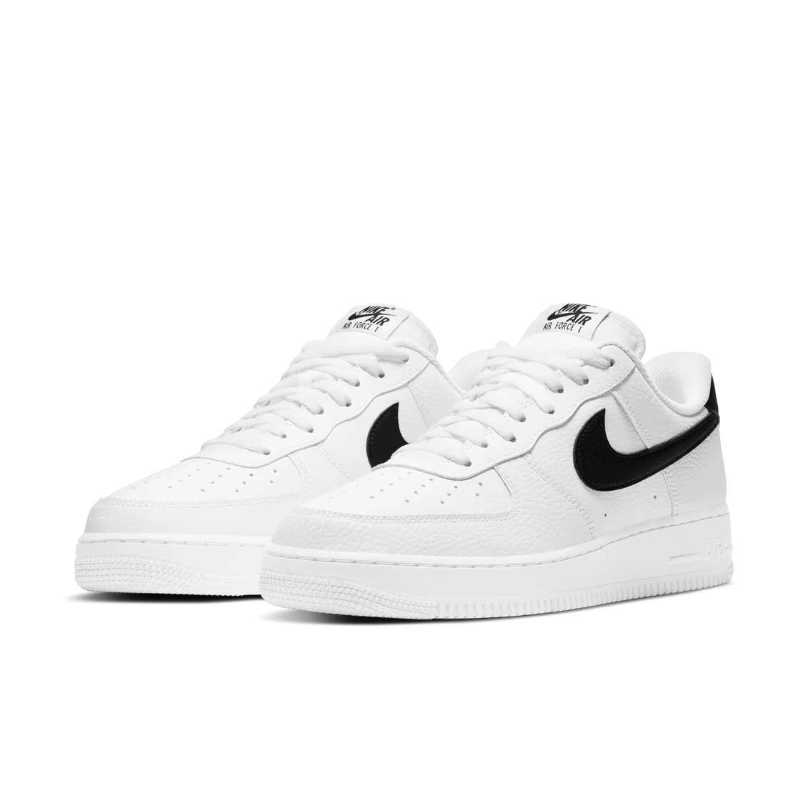 Nike Air Force 1 Low '07 White Black Pebbled Leather