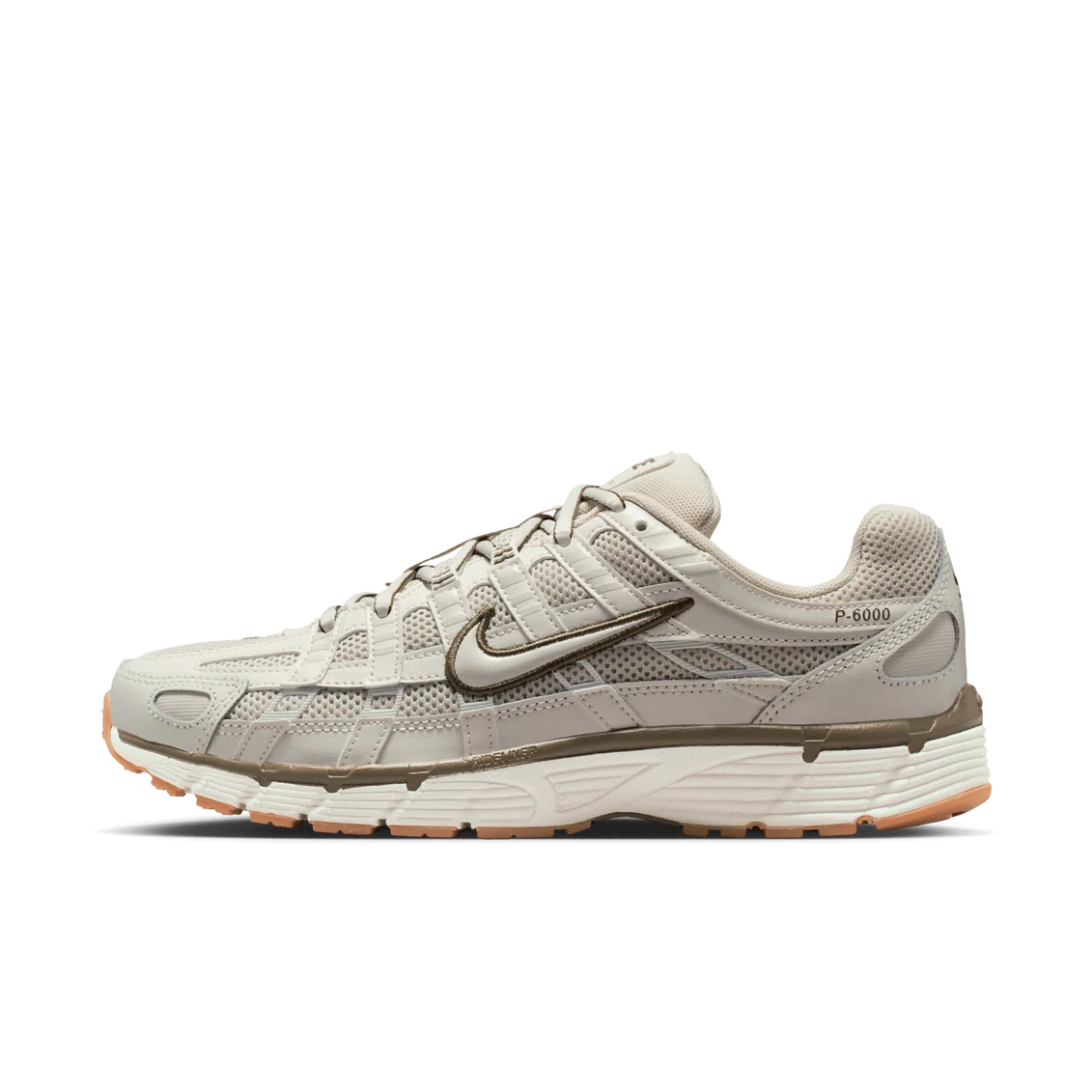 Nike P-6000 Light Bone Medium Olive Gum – Women’s Sneakers