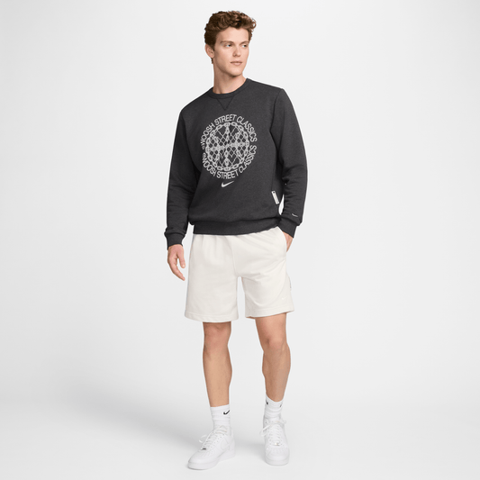 Nike Standard Issue Men's Dri-FIT Basketball Crew-Neck Sweatshirt Black/Heather/Pale Ivory – FZ0682-010-S – product view 2