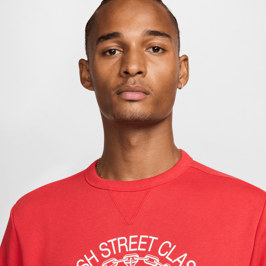 Nike Standard Issue Men's Dri-FIT Basketball Crew-Neck Sweatshirt University Red/Heather/Pale Ivory – FZ0682-657-M – product view 2