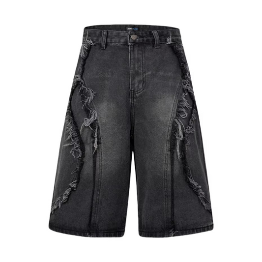 Distressed Vintage Denim Shorts,