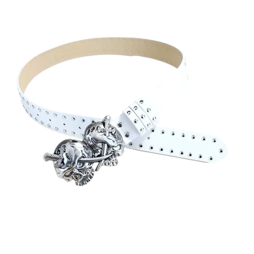 Iron Vow – Retro Punk Skull Belt