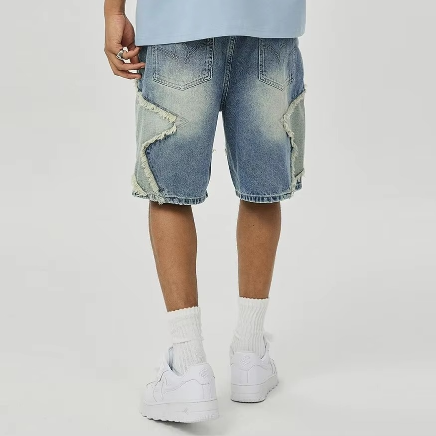Starfade Patchwork Denim Shorts