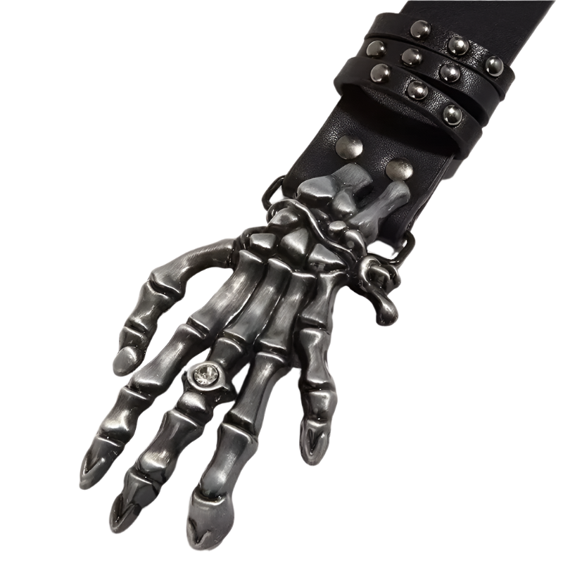 “BoneGrip – Skeleton Hand Snap Belt”
