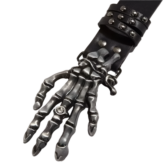 “BoneGrip – Skeleton Hand Snap Belt”