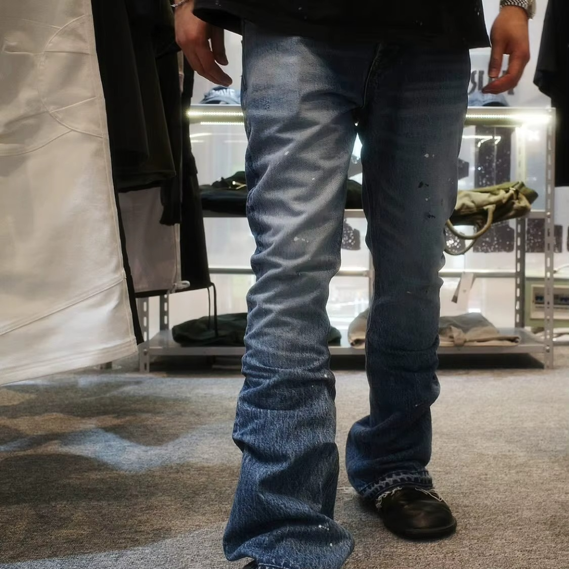 “InkDrip Flare – High Street Oversized Denim”