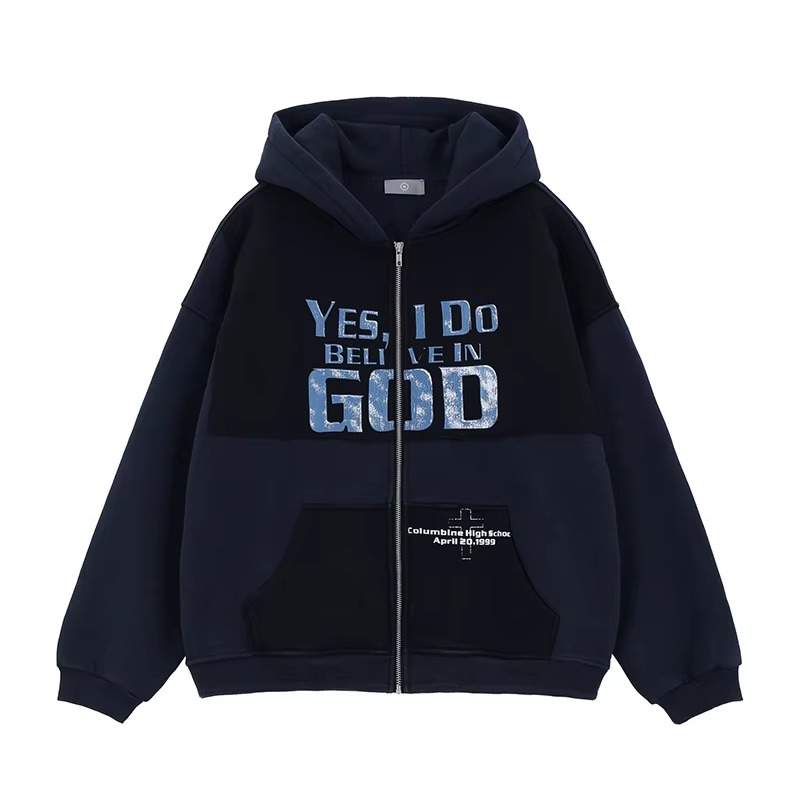 "Yes, I Do Believe in God Zip-Up Hoodie"