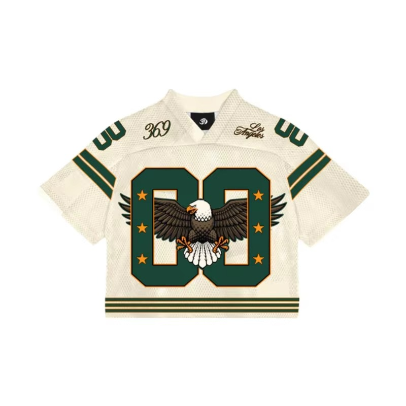 Eagle Spirit Y2K Mesh Football Jersey – Cream Edition