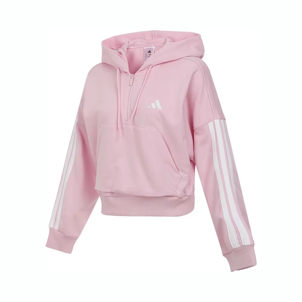 Bluza z kapturem Adidas 2025 Women W 3S FT QZ HD Knitted