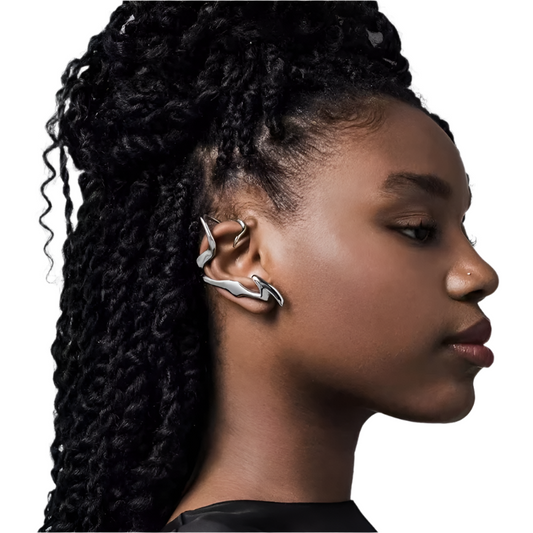 “NeoFae – Cyberpunk Fairy Ear Cuff”