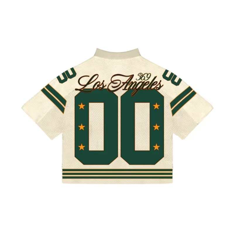 Eagle Spirit Y2K Mesh Football Jersey – Cream Edition