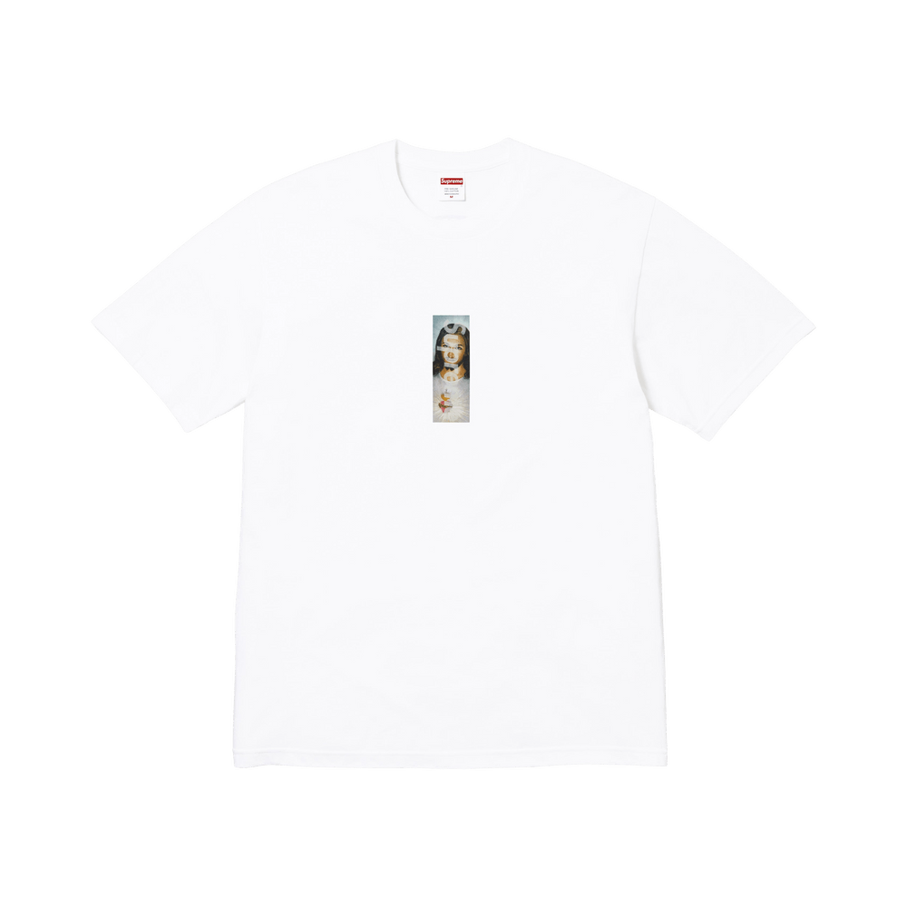 Supreme Prayer Card Box Logo Tee 'White' – FW26T68-WHITE-S – product image