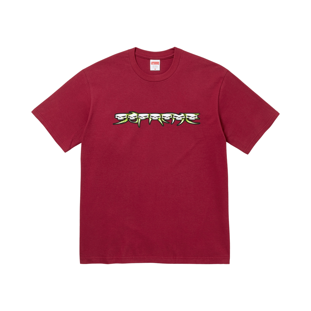 Supreme Skulls Spellout Tee 'Cardinal' – FW26T24-CARDINAL-S – product image