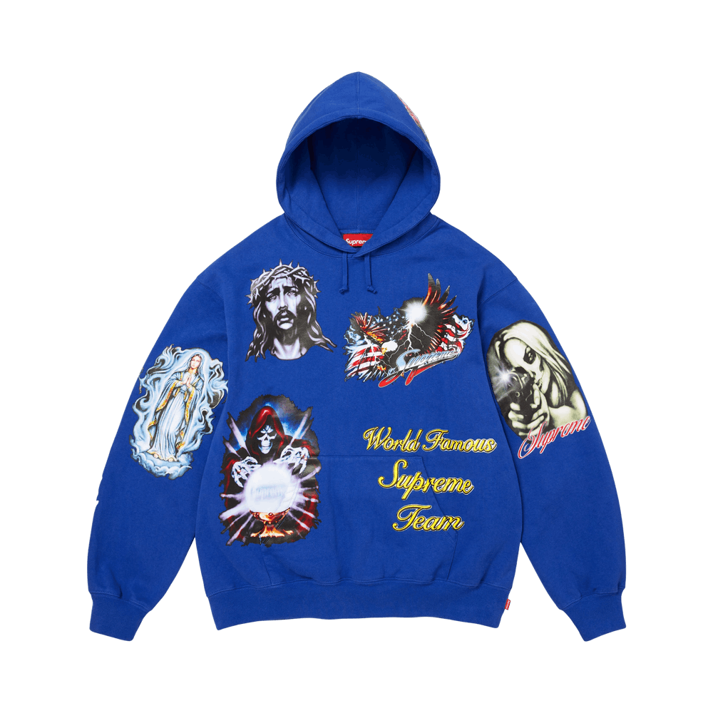 Supreme Stickers Hooded Sweatshirt Royal – FW26SW67-ROYAL-S – product image
