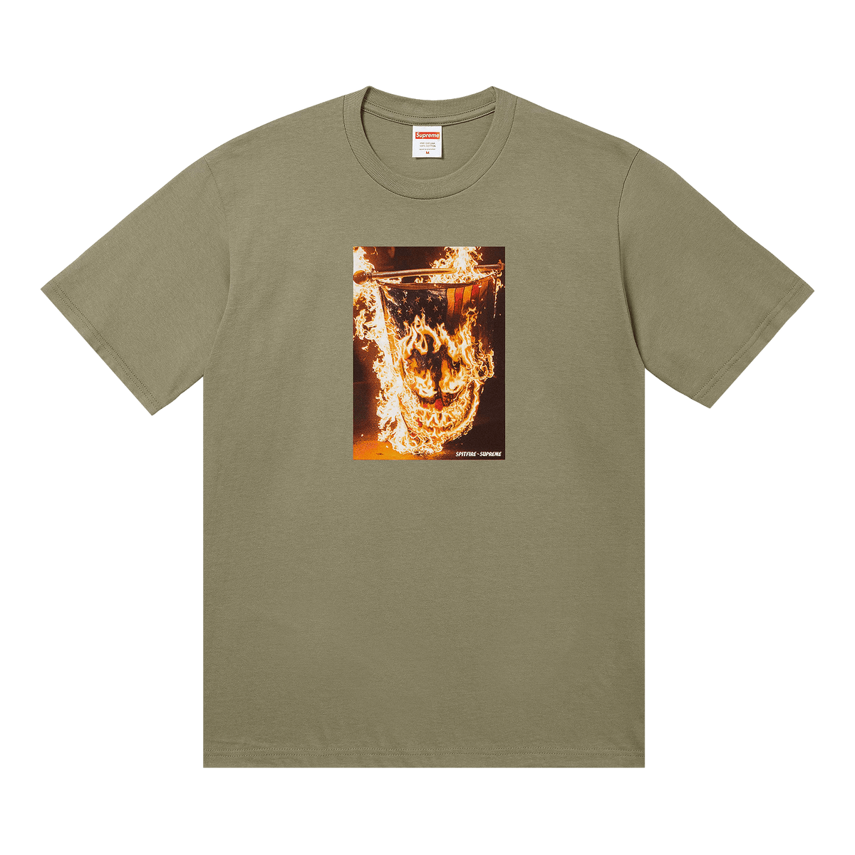 Supreme x Spitfire Flag Tee 'Light Olive' – SS26T63-LIGHT-OLIVE-M – product image