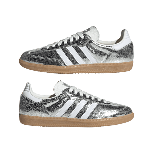 adidas Samba OG Silver Metallic Cracked Leather (Women's) – JR0035-35.5 – product view 2