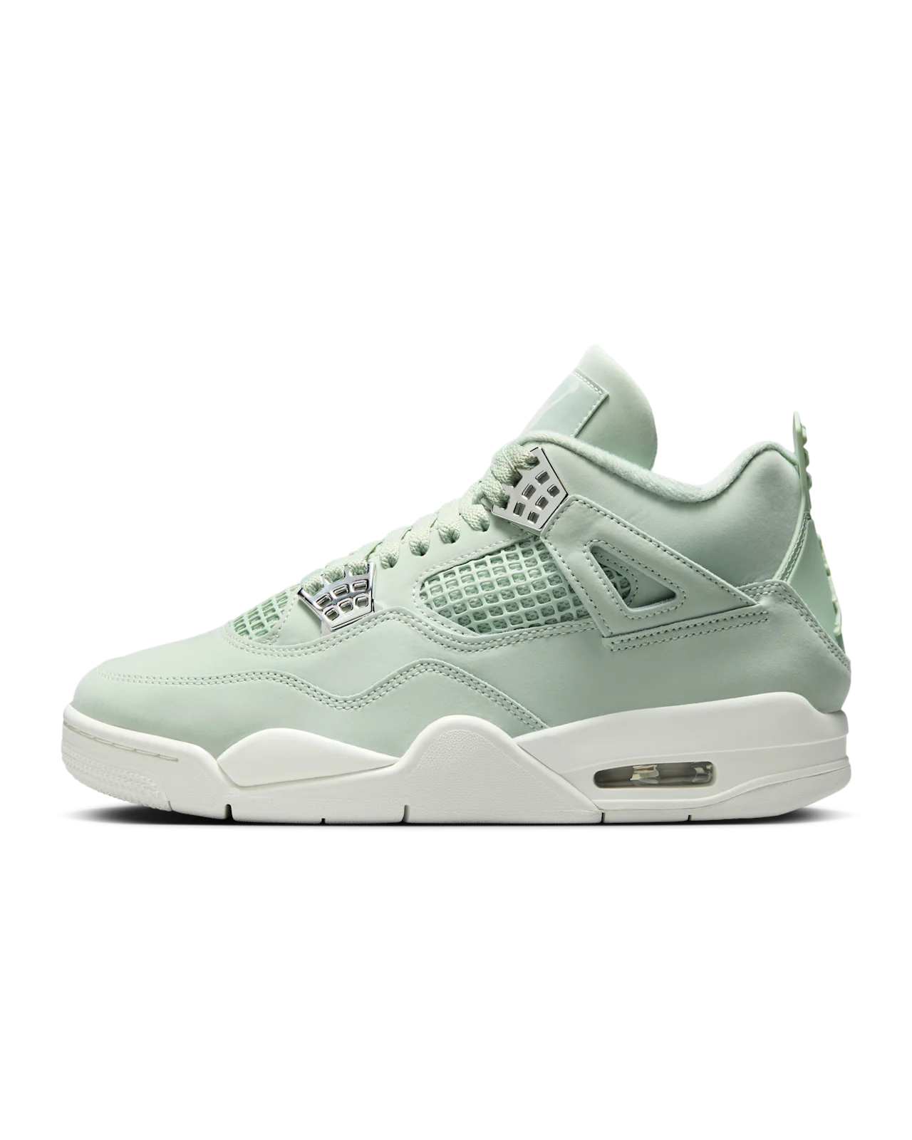 Air Jordan 4 Retro « Abundance » – Premium Seafoam & Metallic Silver | Luxe Suisse