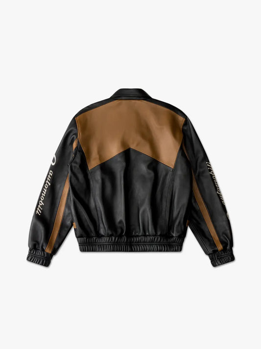 Rhude 63 LEATHER RACING JACKET
