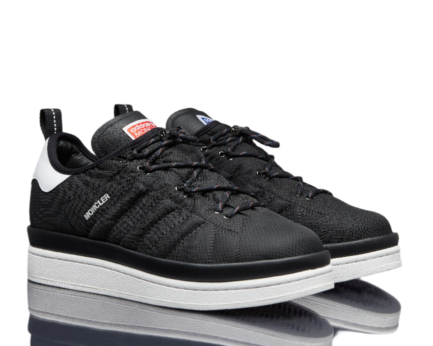 Moncler x adidas Originals Campus Low Top Sneakers Czarne