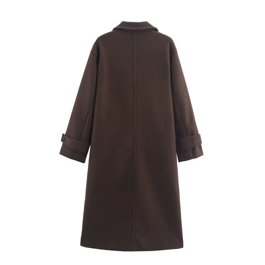 Classic Wool-Blend Long Coat – Autumn/Winter Elegant Edition