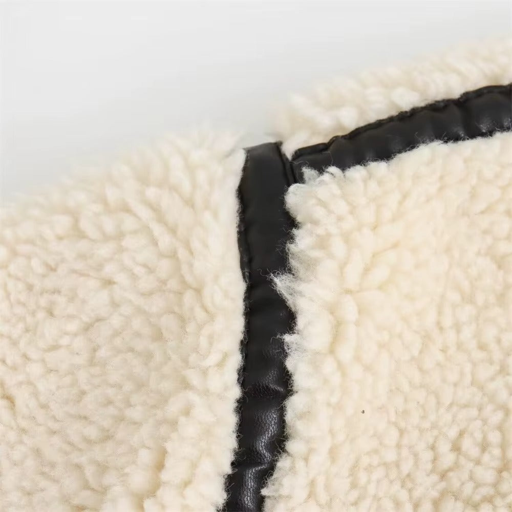 Faux-Shearling Motorcycle Jacket – Winter Warm Edition