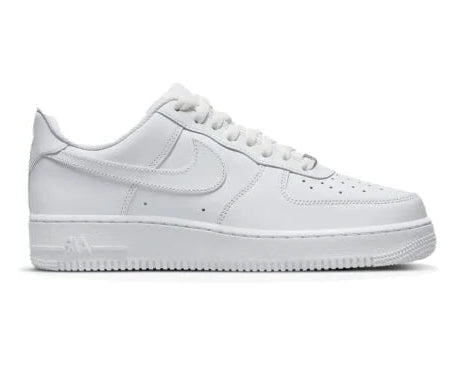 White sneaker with Nike logo on a white background