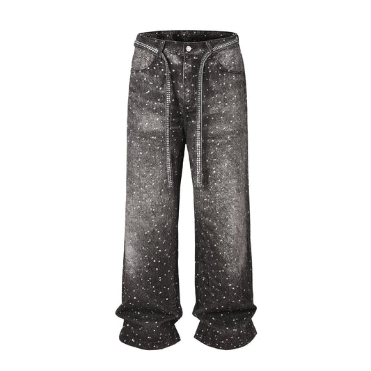 Aurora Luxe Splatter Wide-Leg Jeans – Premium Streetwear Denim