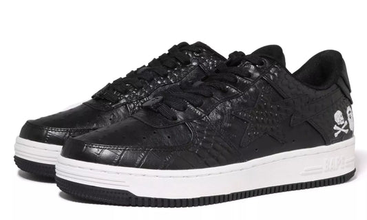 Neighborhood x Bapesta 'Black Crocodile & Ostrich'