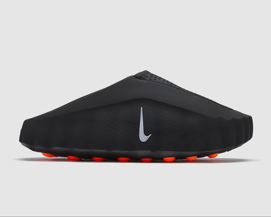 Nike Mind 001 Pregame Mules Black Chrome Hyper Crimson – Futuristic Nike Slides | Luxem Swiss