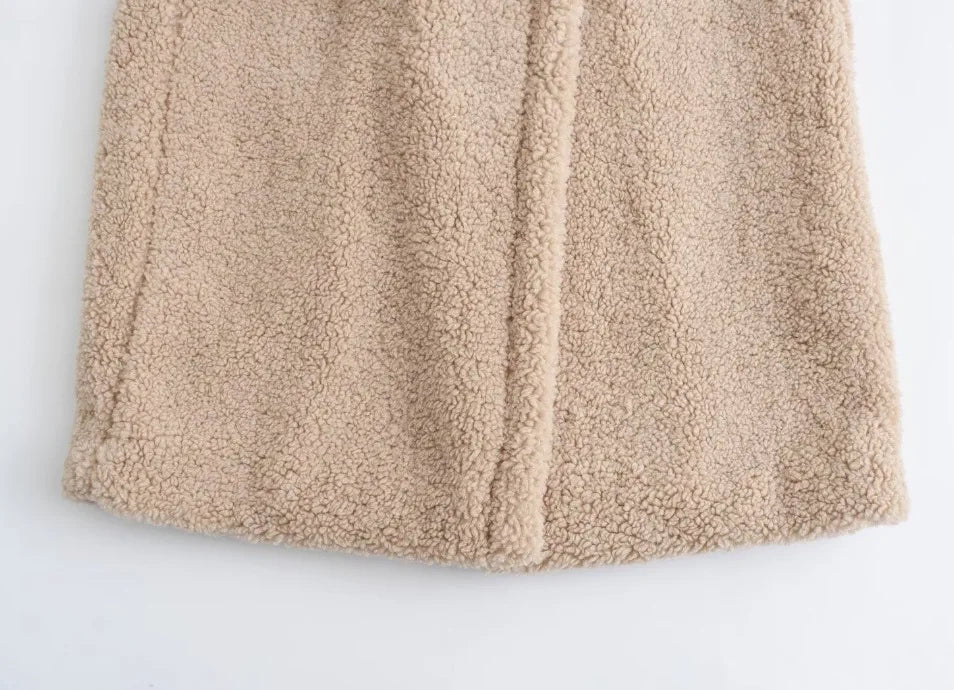 Long Plush Faux-Fur Overcoat – Winter Thermal Edition